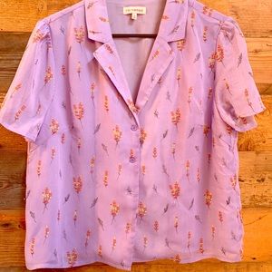 Cropped Re:Named button up shirt